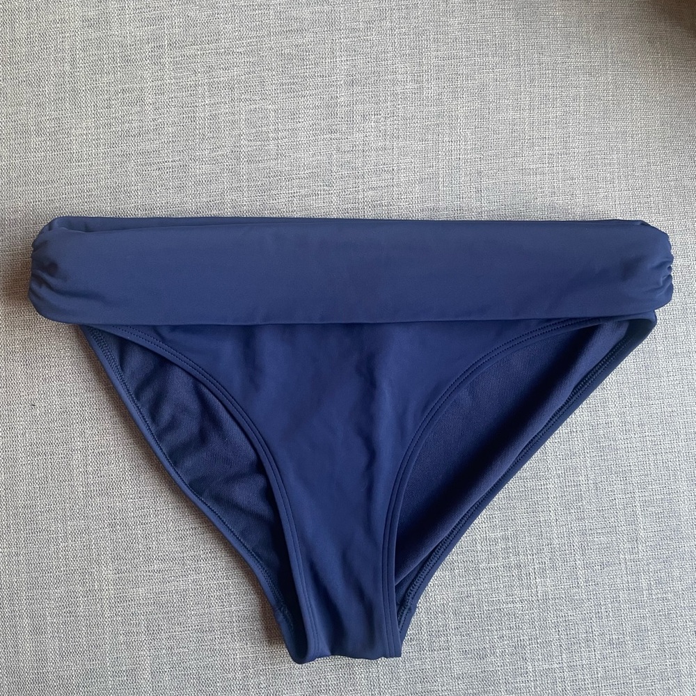 Boden Navy Fold-Over Bikini Bottom